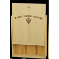 Three Bottle Wine Box w/2 Dividers w/Imprint or Brand